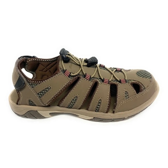 Eddie Bauer NWT Bump Toe Blakely Sandals Brown Womens Genuine Leather Size 8 - Picture 1 of 11